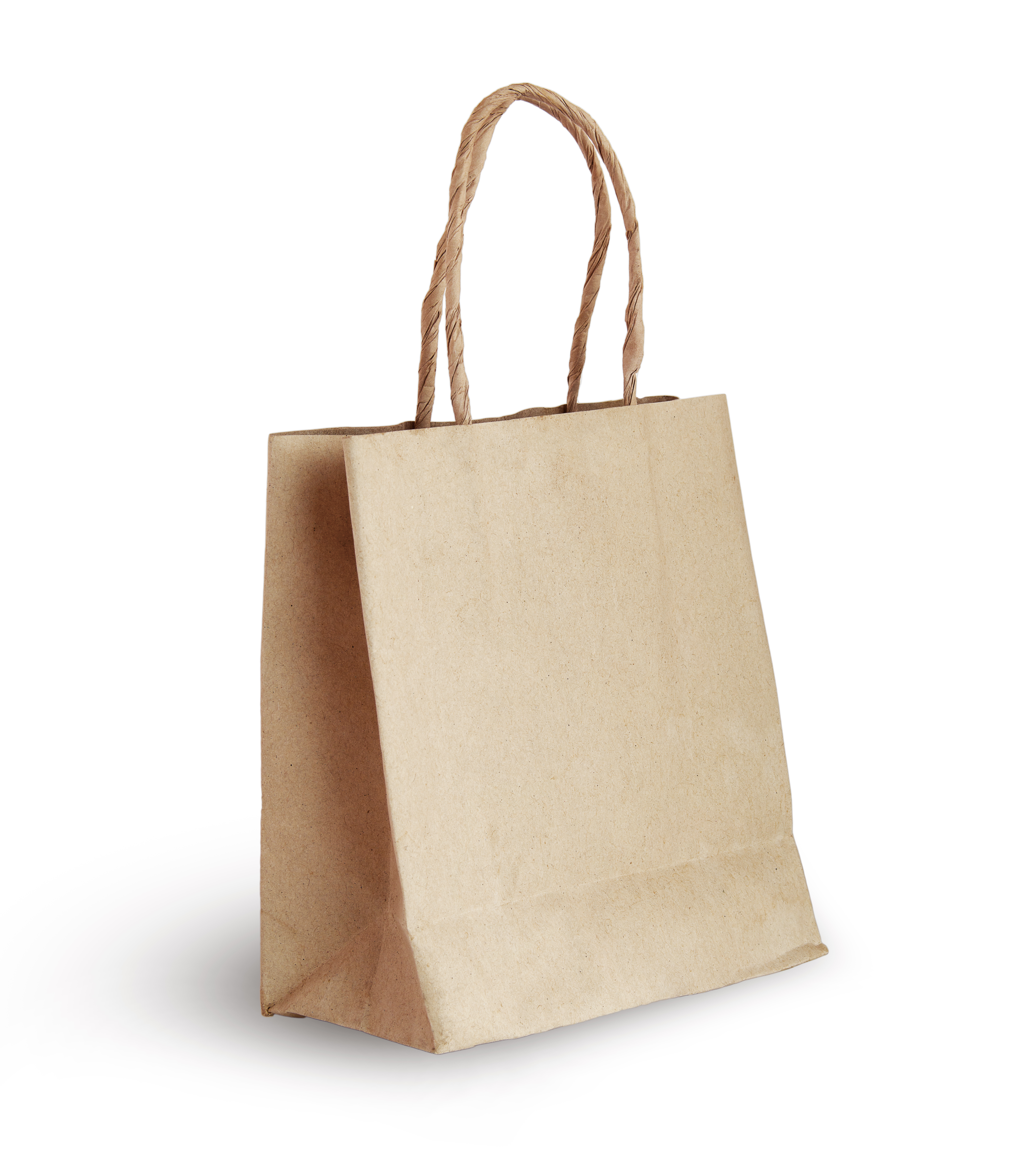 Stack of kraft paper bags in graduated sizes.