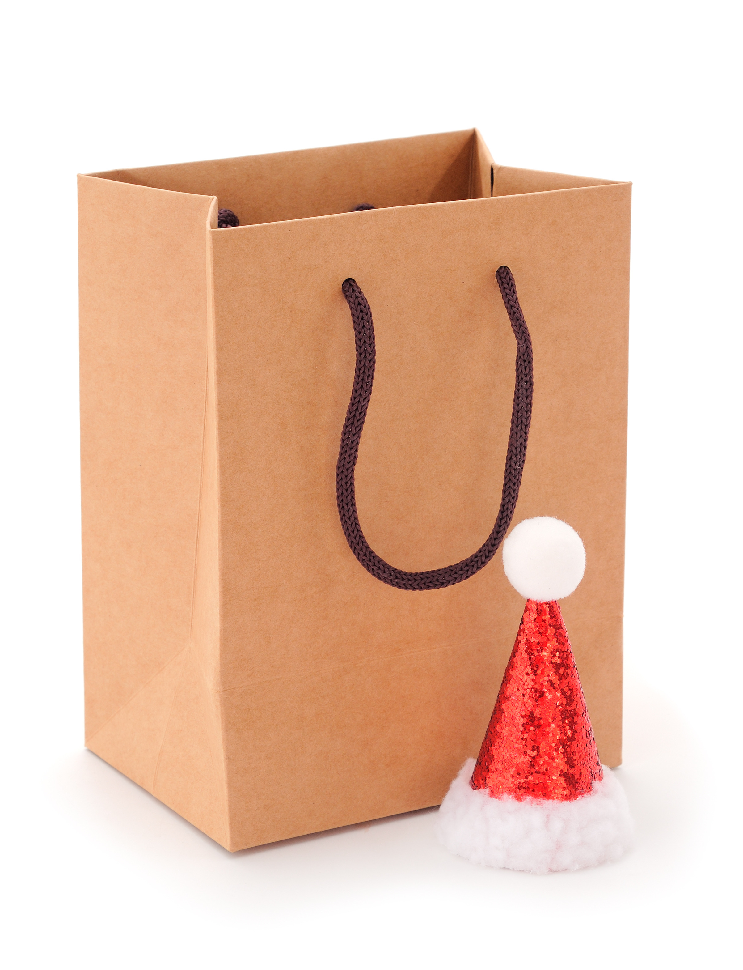 Punch handle kraft paper bag.