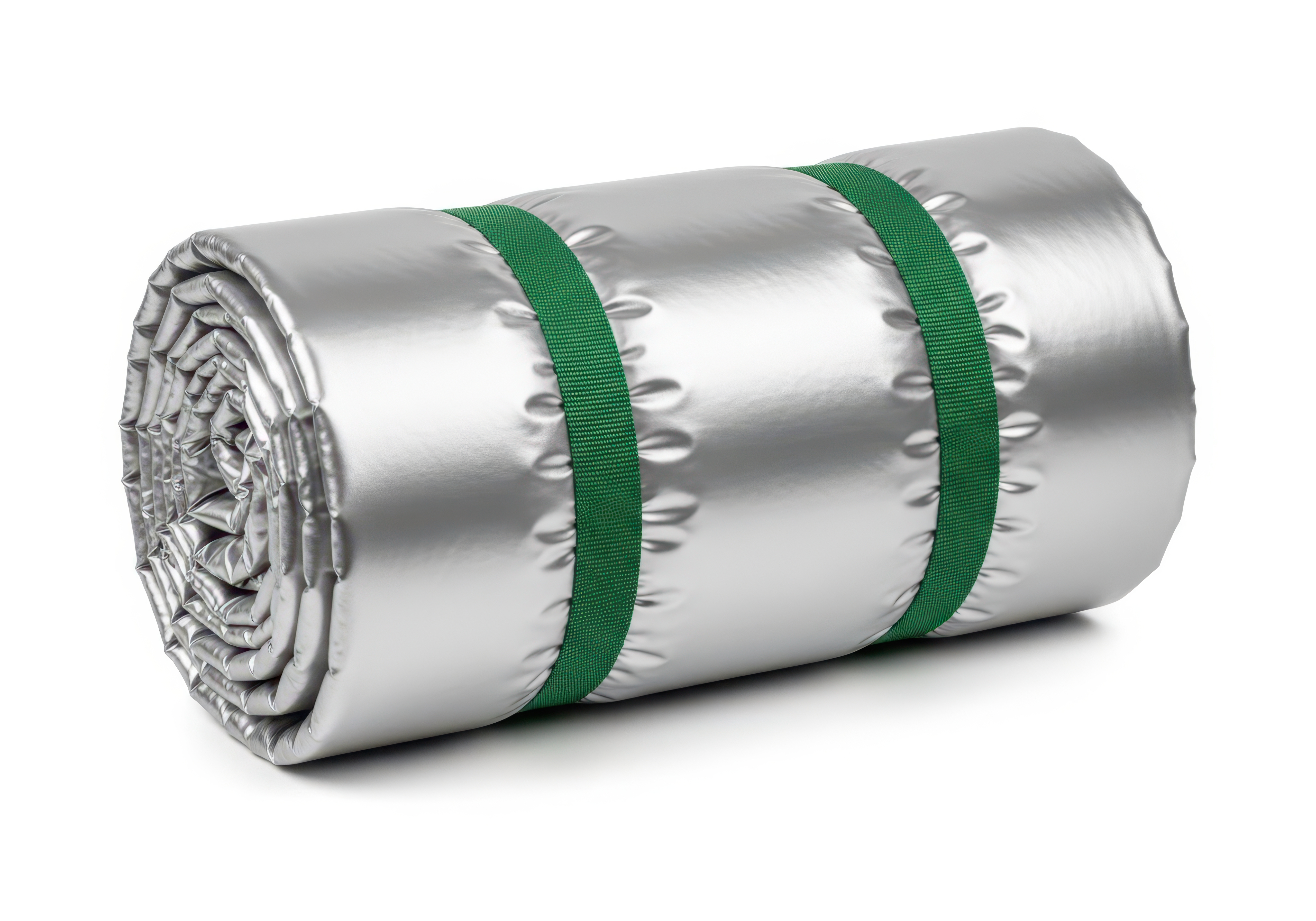 Large aluminium foil production roll, wrapped.