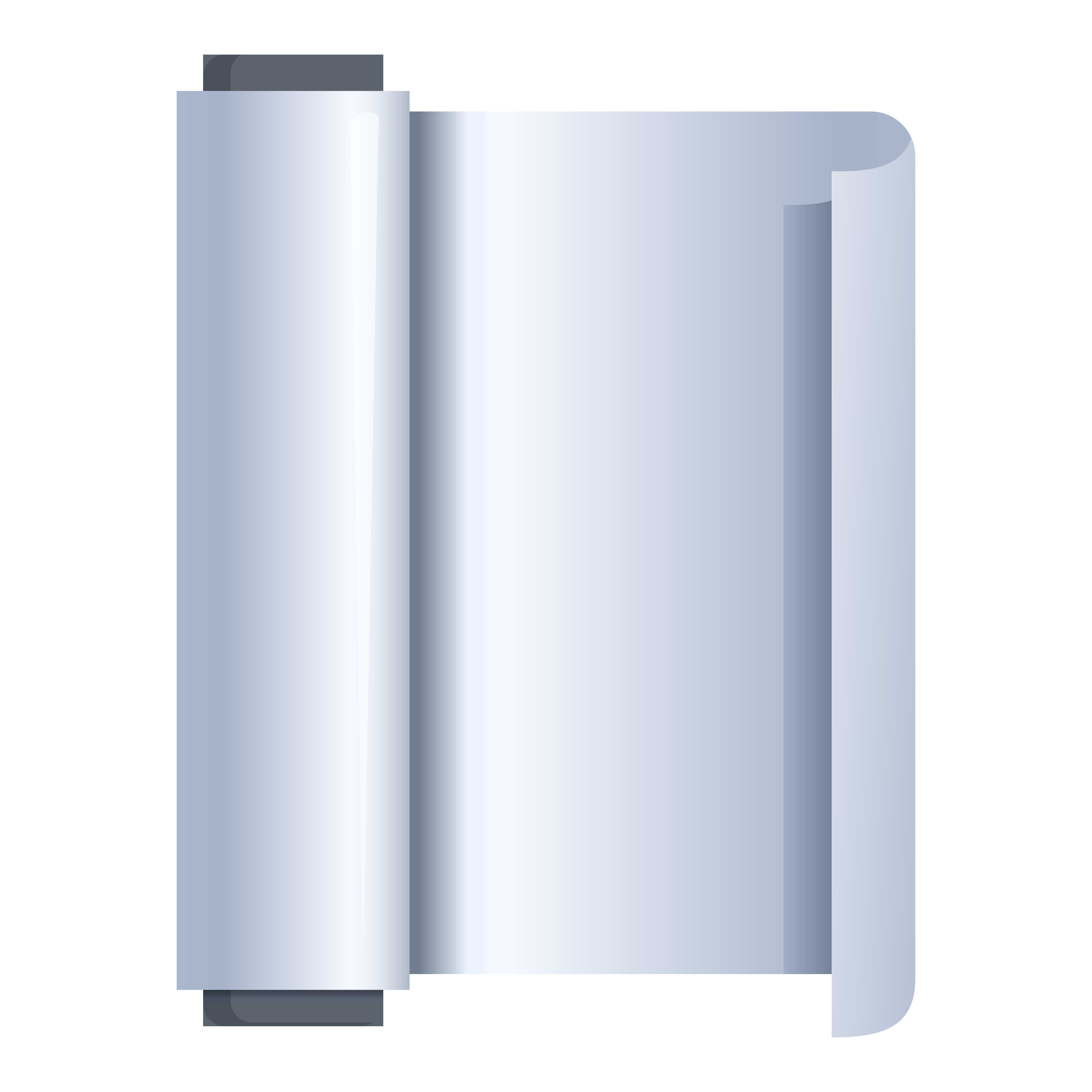Aluminium foil roll end view showing core.