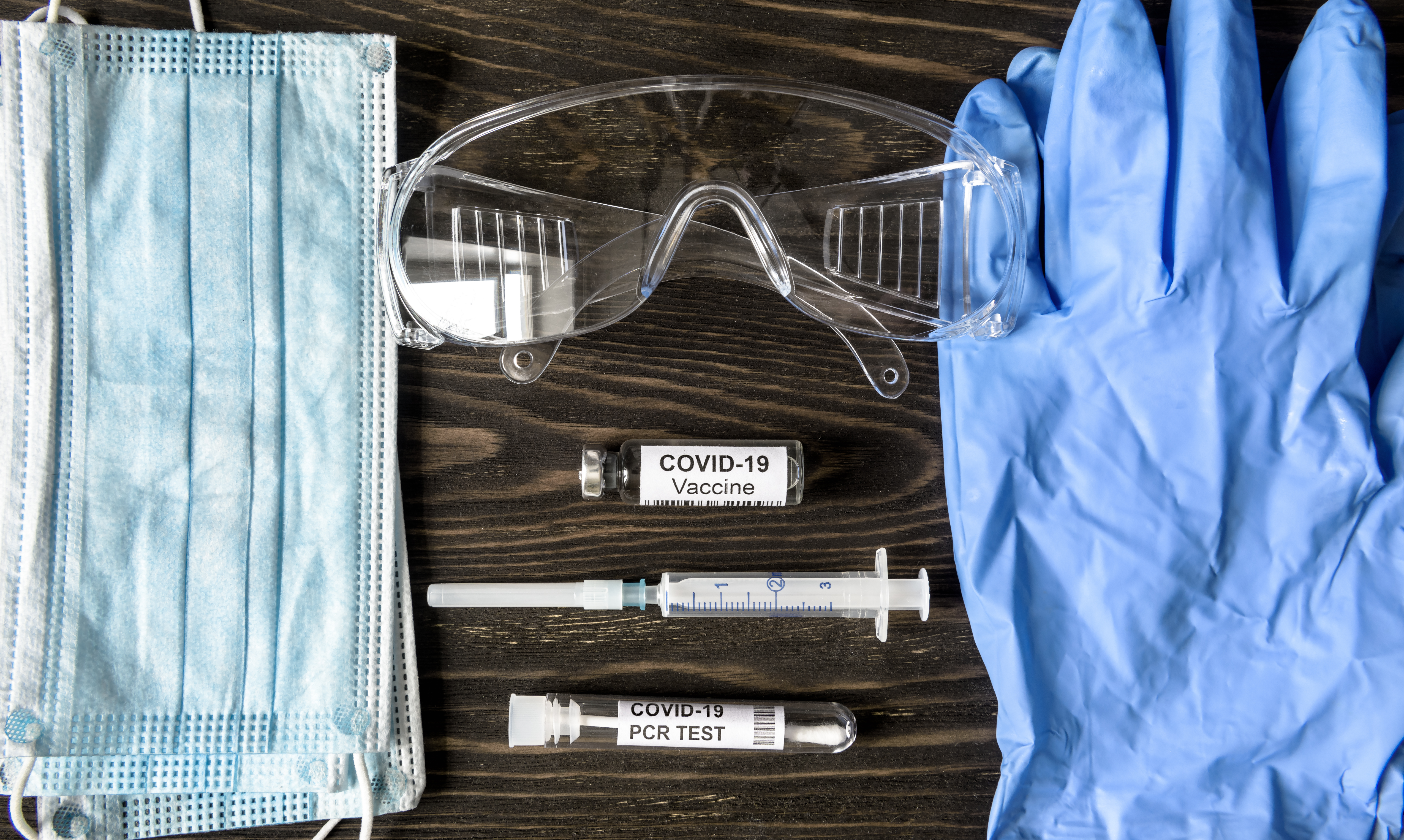 Assorted medical PPE kit items made of SMS fabric.