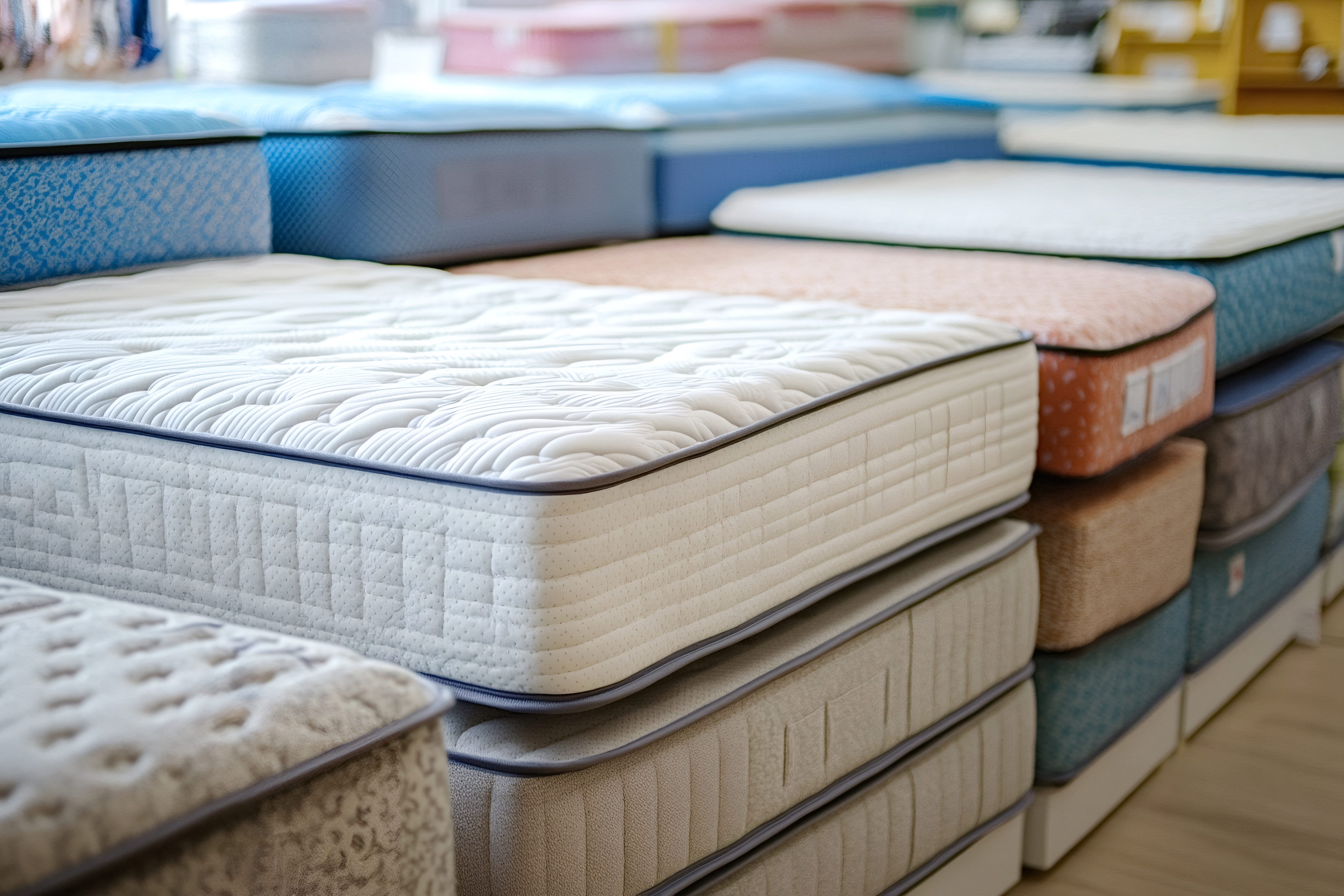 Non-woven fabric used in mattress cushioning.